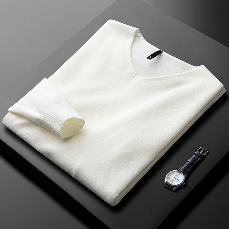 MANSSINO™ | Men's Fine-Knit V-Neck Sweater