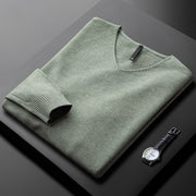 MANSSINO™ | Men's Fine-Knit V-Neck Sweater