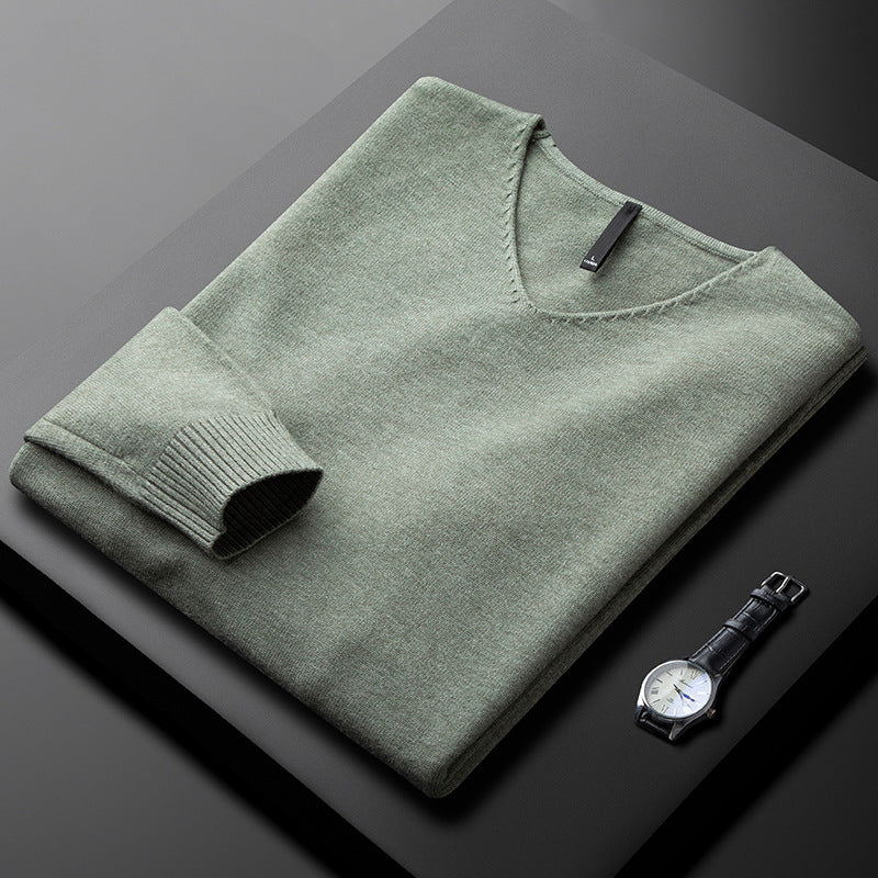 MANSSINO™ | Men's Fine-Knit V-Neck Sweater