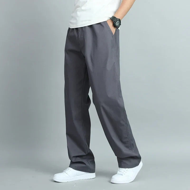 MANSSINO™ | Men's Loose-Fit Cotton Straight-Leg Trousers