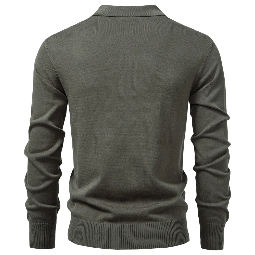 MANSSINO™ | Textured Zip-Neck Polo
