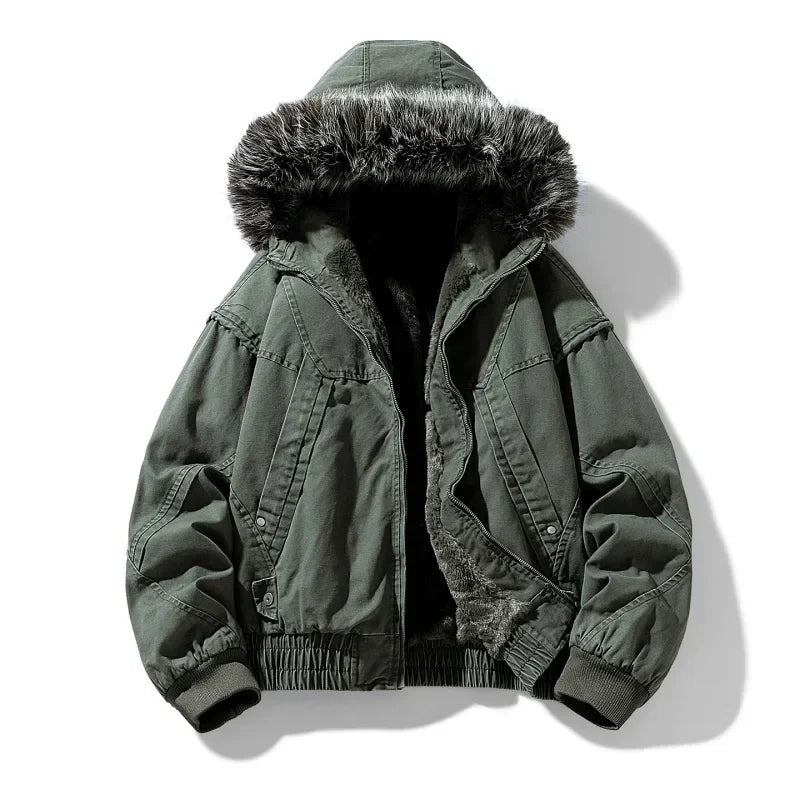 MANSSINO™ | Elegant Fleece-Lined Cargo Jacket