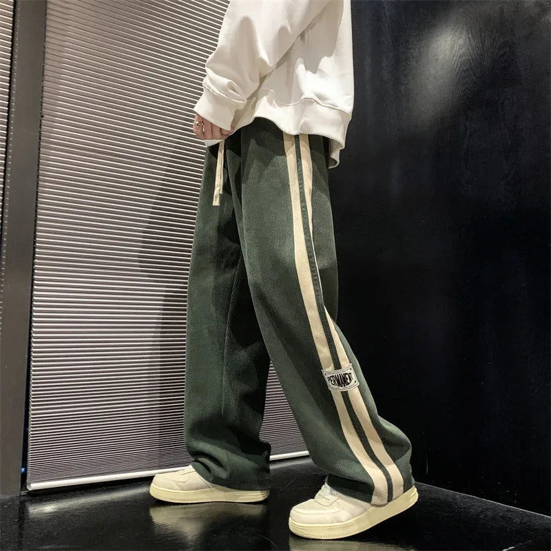 MANSSINO™ | Men's Side-Stripe Wide-Leg Pants