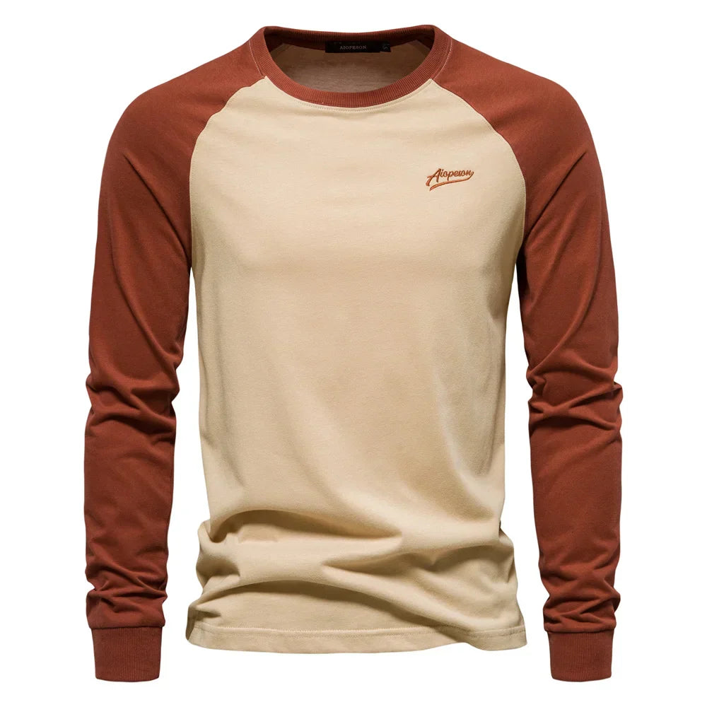 MANSSINO™ | Men's Raglan Long-Sleeve Cotton Tee