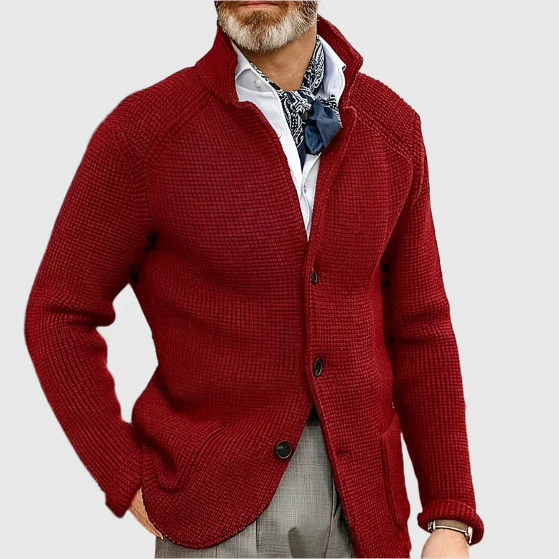 MANSSINO™ | Military-Knit Button Cardigan