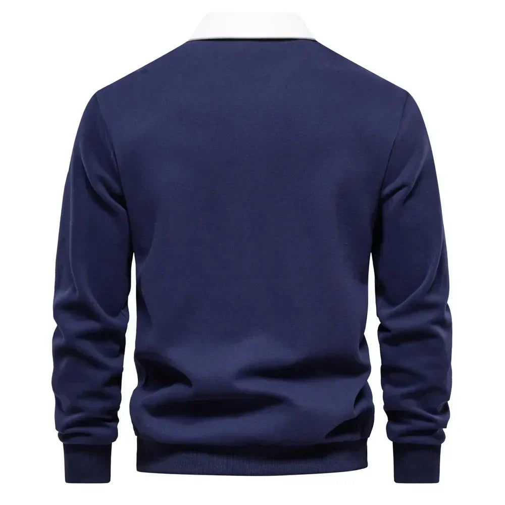 MANSSINO™ | Contrast-Collar Knit Polo