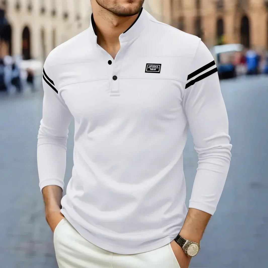 MANSSINO™ | Modern Long Sleeve Henley Top