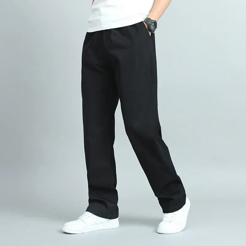 MANSSINO™ | Men's Loose-Fit Cotton Straight-Leg Trousers