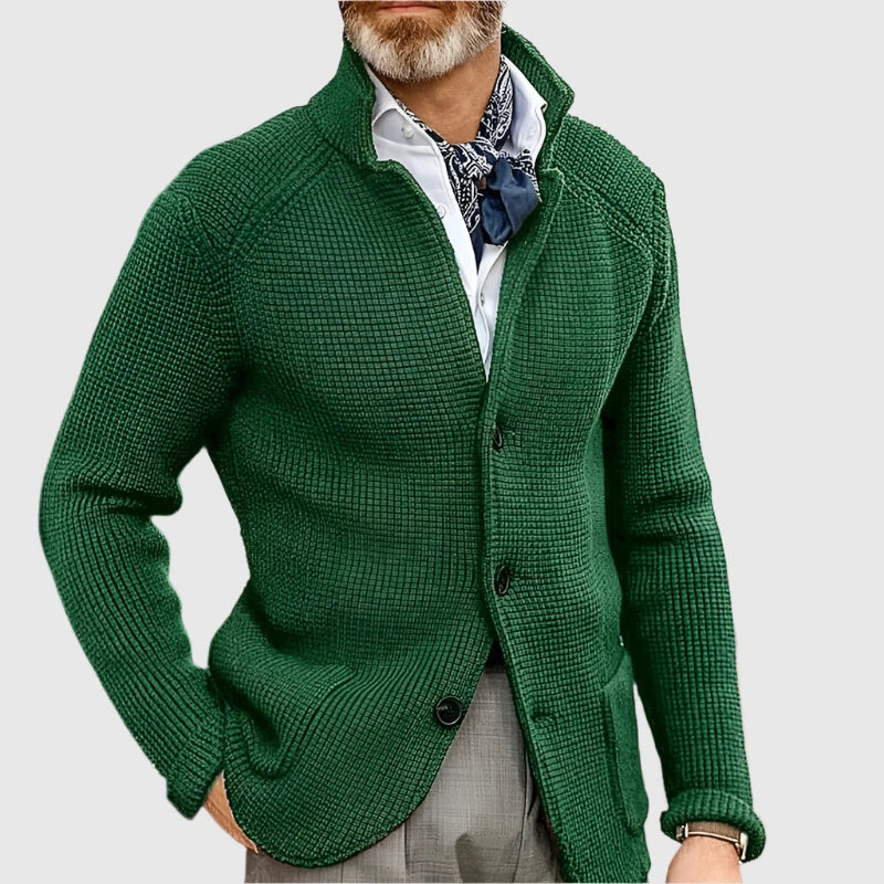 MANSSINO™ | Military-Knit Button Cardigan