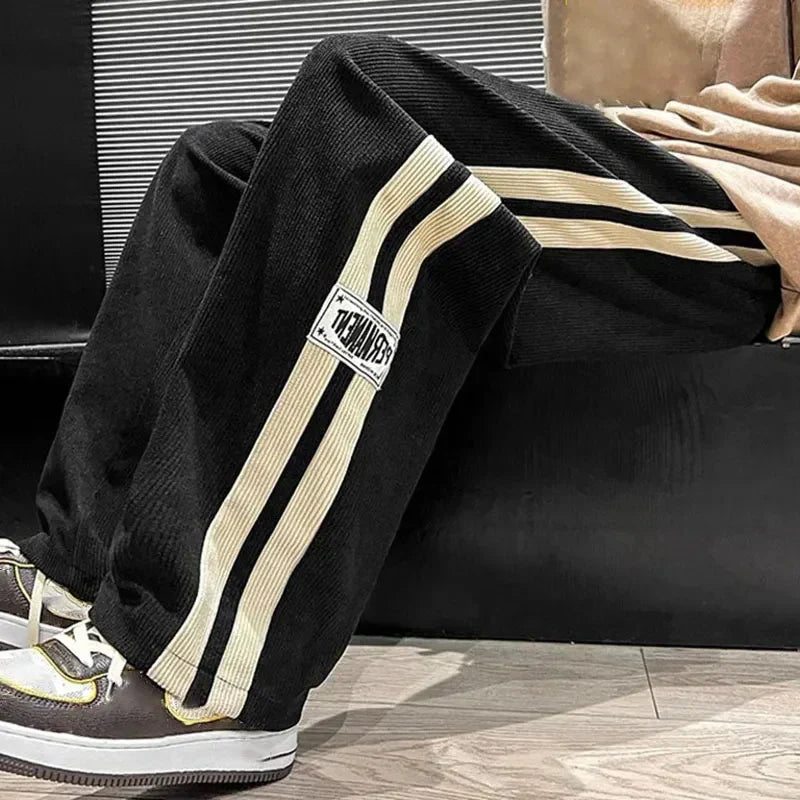 MANSSINO™ | Men's Side-Stripe Wide-Leg Pants