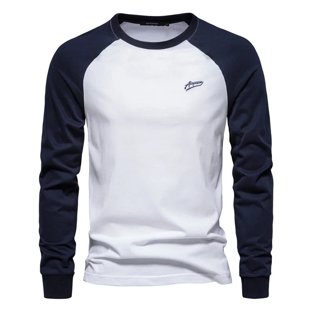 MANSSINO™ | Men's Raglan Long-Sleeve Cotton Tee
