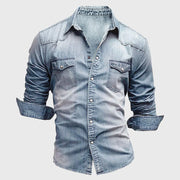 MANSSINO™ | Men's Slim-Fit Denim Shirt