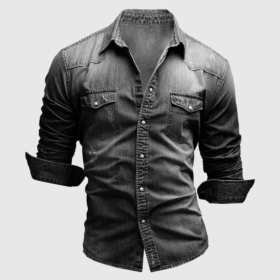 MANSSINO™ | Men's Slim-Fit Denim Shirt