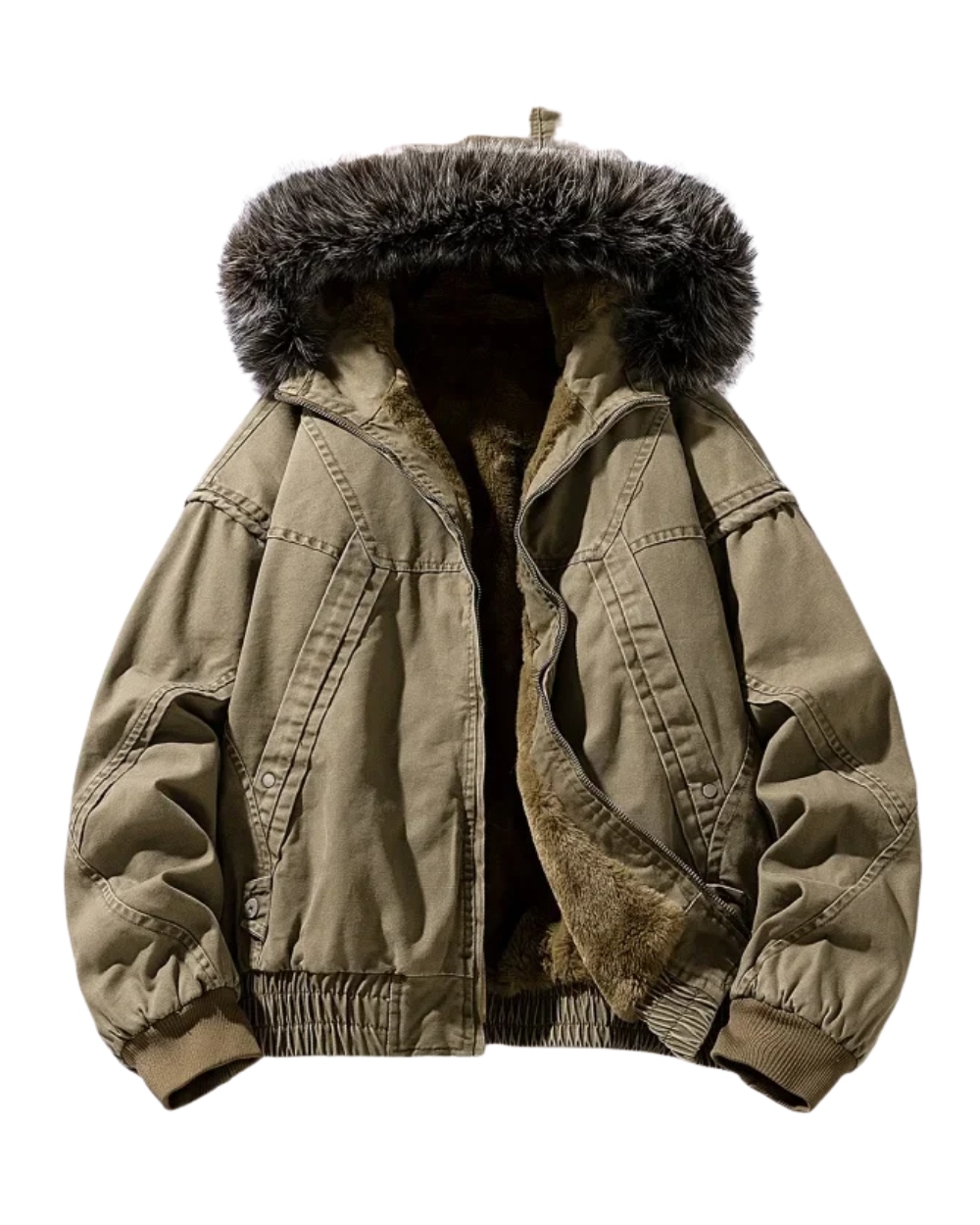 MANSSINO™ | Elegant Fleece-Lined Cargo Jacket