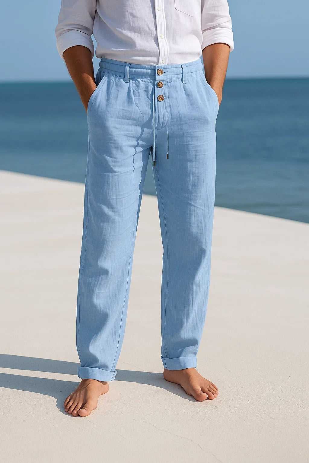 MANSSINO™ | Men's Breathable Linen Adjustable-Waist Trousers