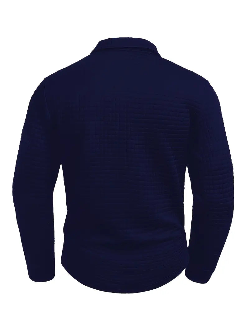 MANSSINO™ | Textured Long-Sleeve Polo