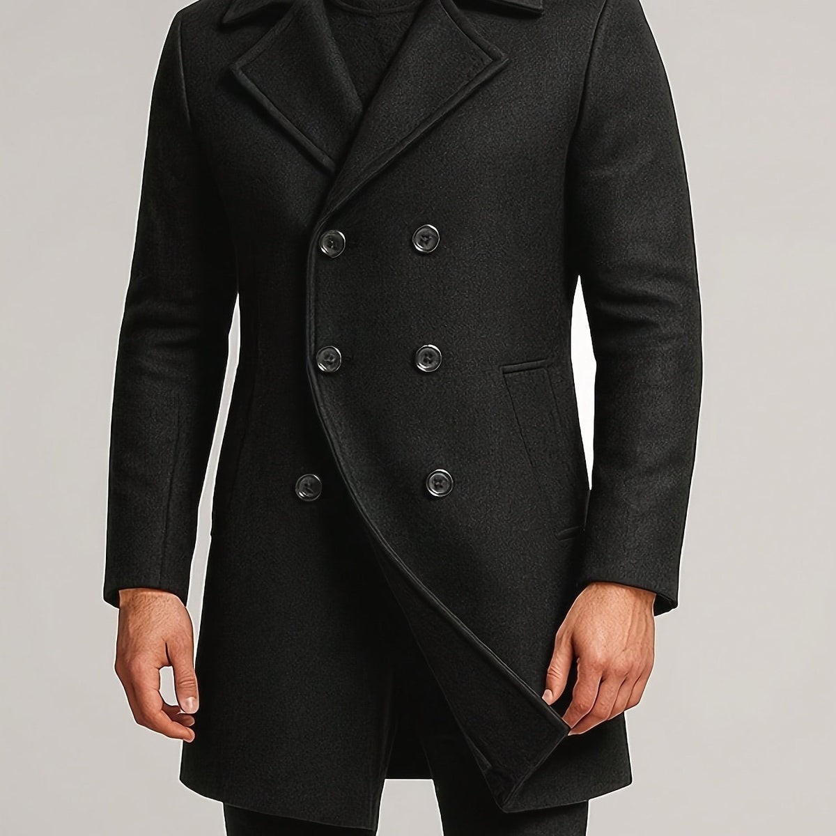 MANSSINO™ | MEN'S MID-LENGTH LAPEL COAT