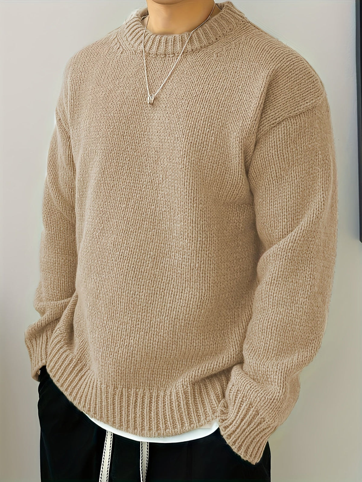 MANSSINO™ | MEN'S CREW-NECK KNIT SWEATER