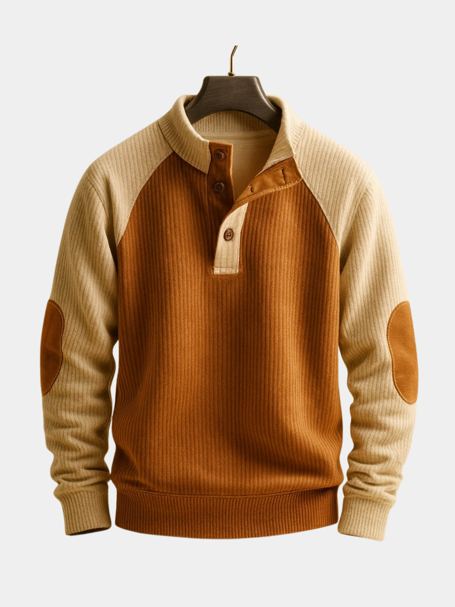 MANSSINO™ | Men's Cable-Knit Henley Sweater