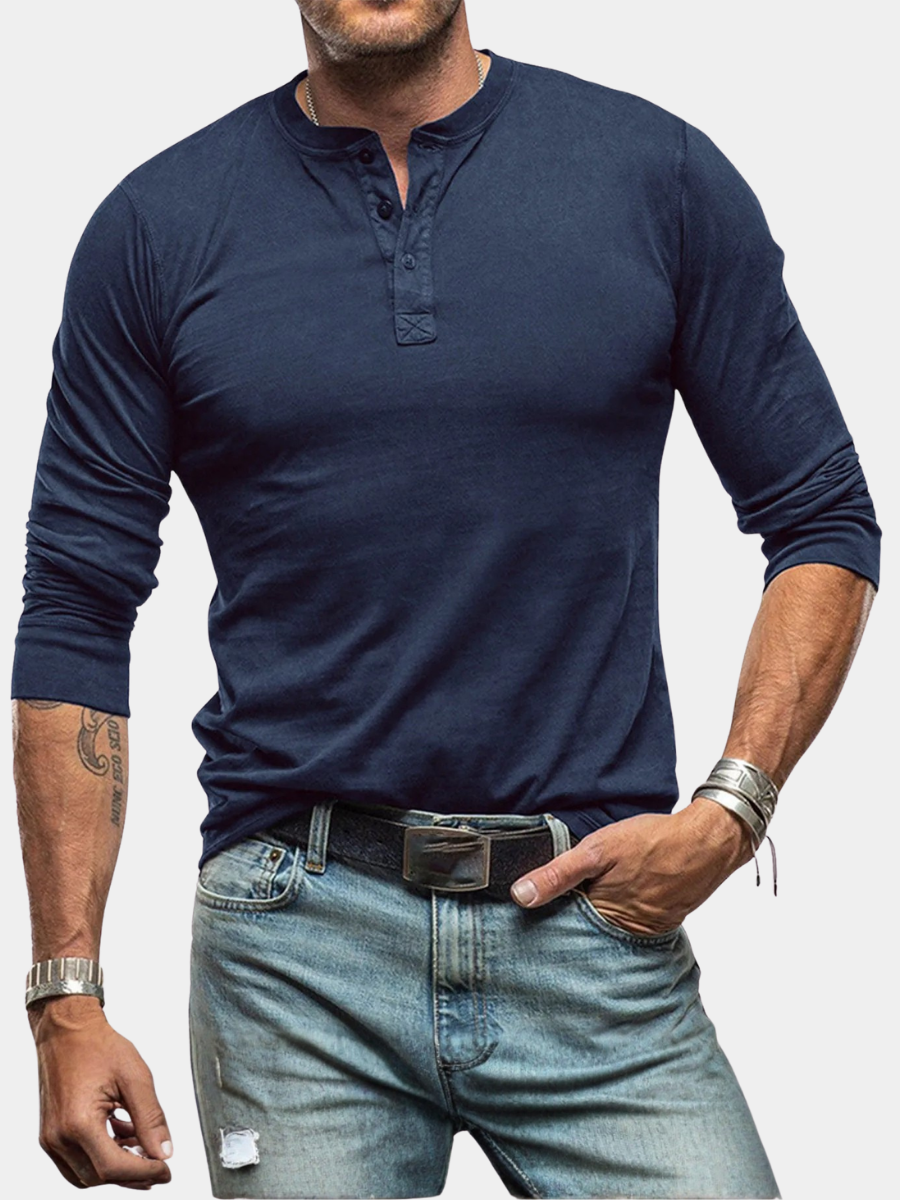 MANSSINO™ | Men's Slim-Fit Henley Tee