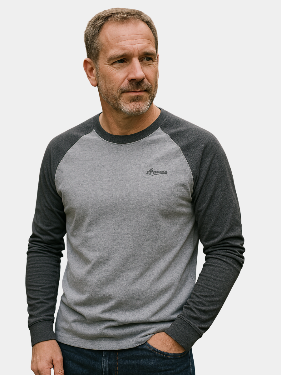 MANSSINO™ | Men's Raglan Long-Sleeve Cotton Tee
