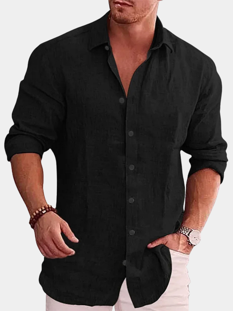 MANSSINO™ | Men's Cotton Linen Long-Sleeve Shirt