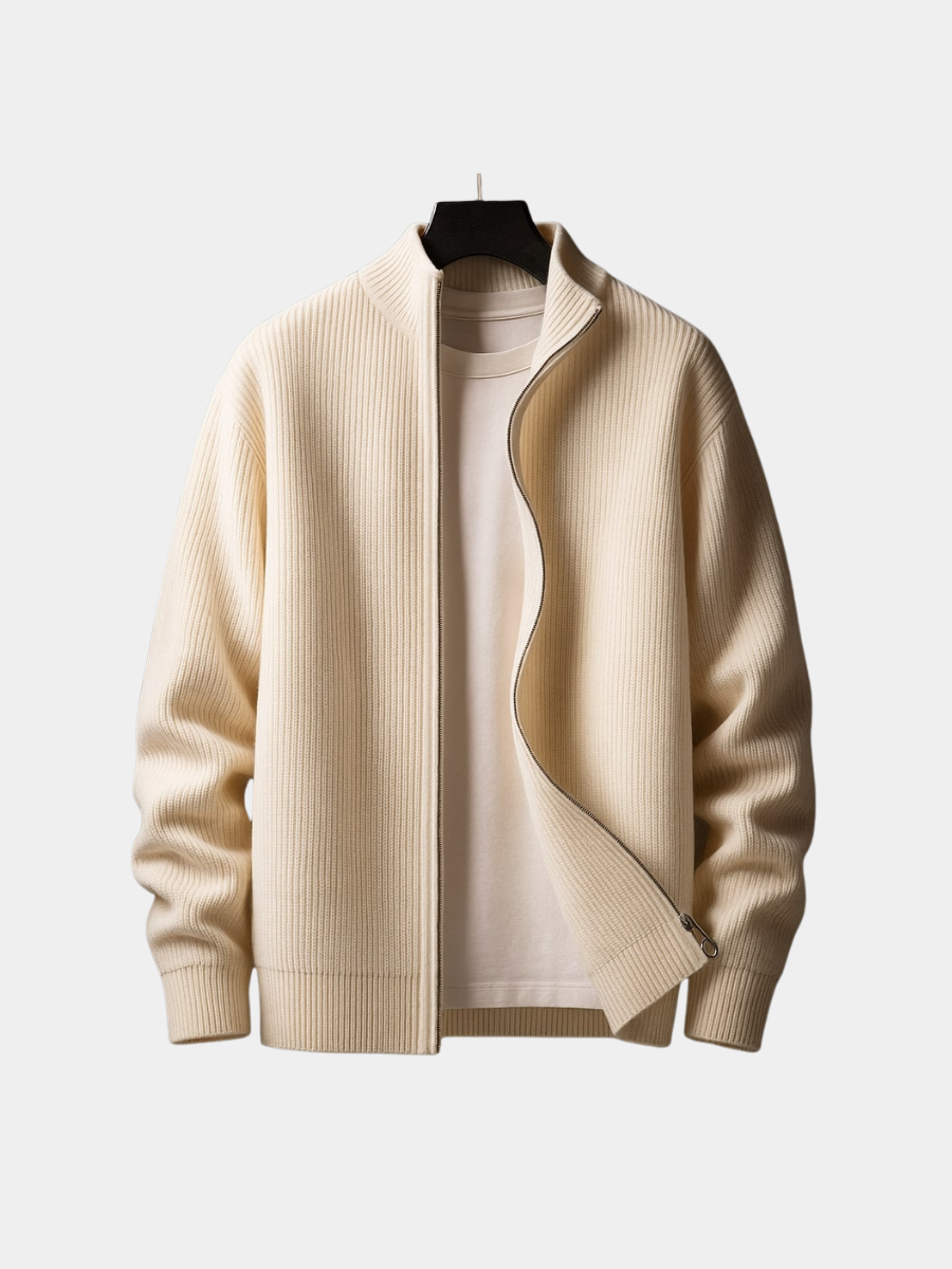 MANSSINO™ | Mens Ribbed Zip-Neck
