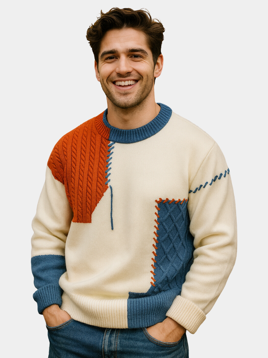 MANSSINO™ | MEN'S PATCHWORK SWEATER