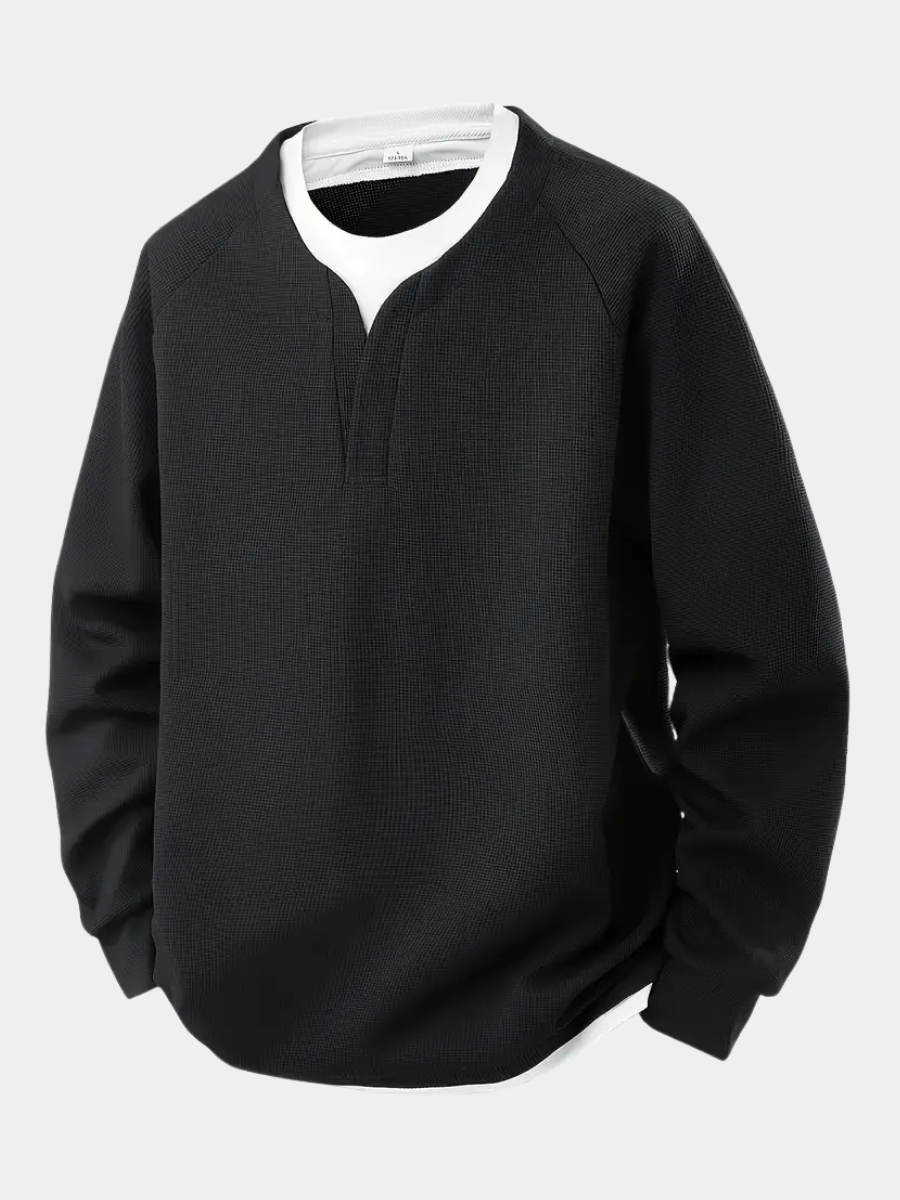 MANSSINO™ | Layered-Effect Long-Sleeve T-Shirt