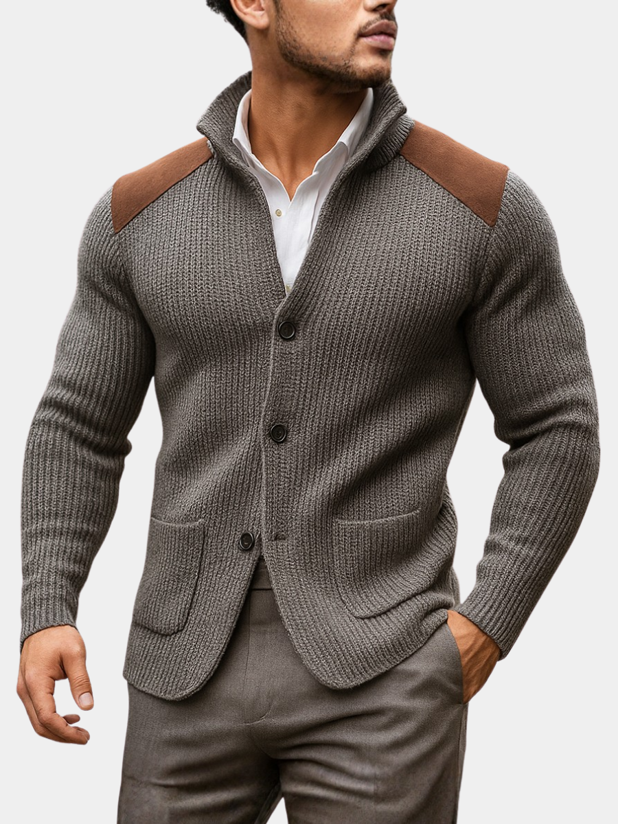 MANSSINO™ | Mens Textured-Knit Blazer