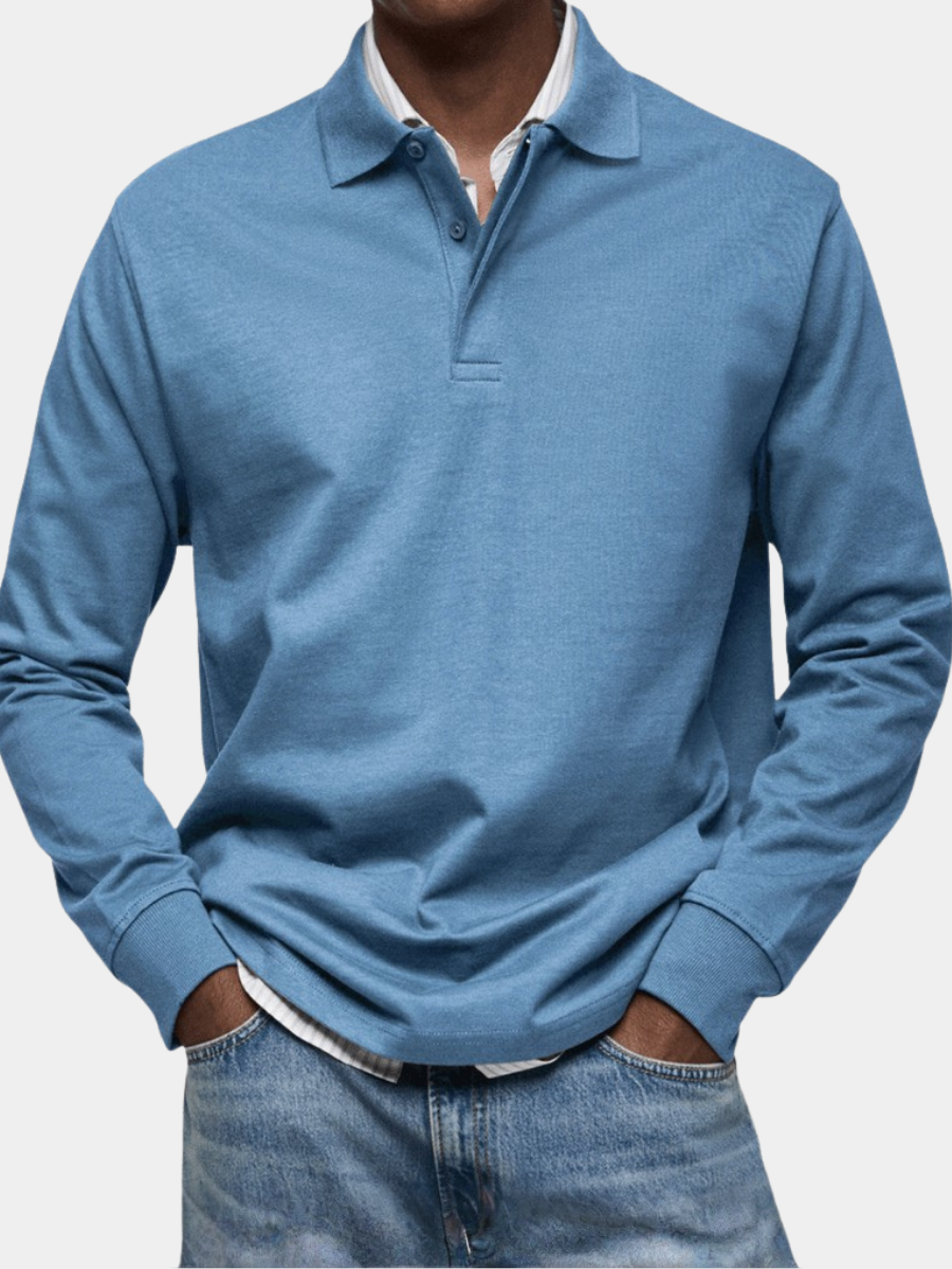 MANSSINO™ | Men's Long-Sleeve Cotton Polo