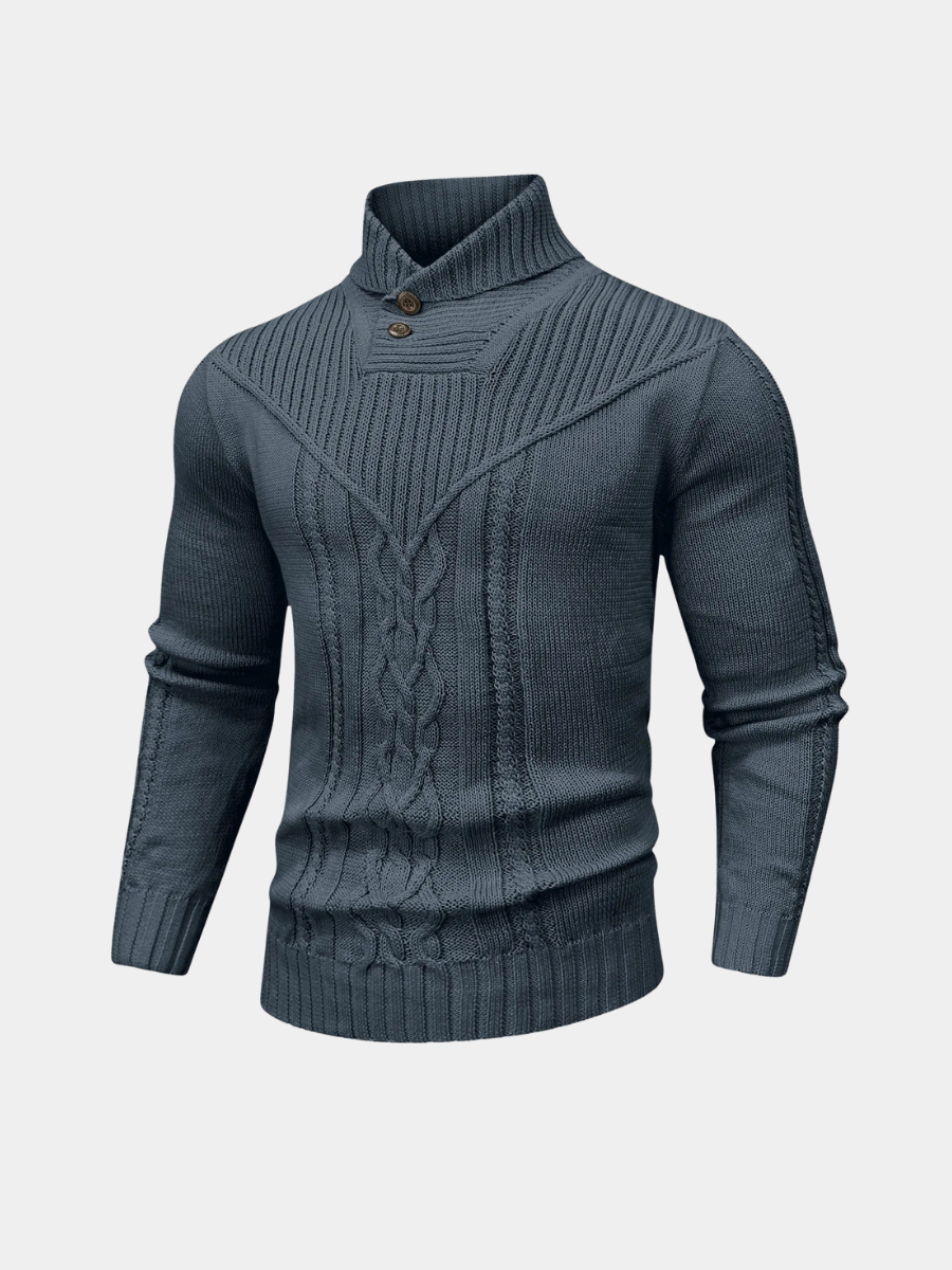 MANSSINO™ | Cable-Knit Stand-Collar