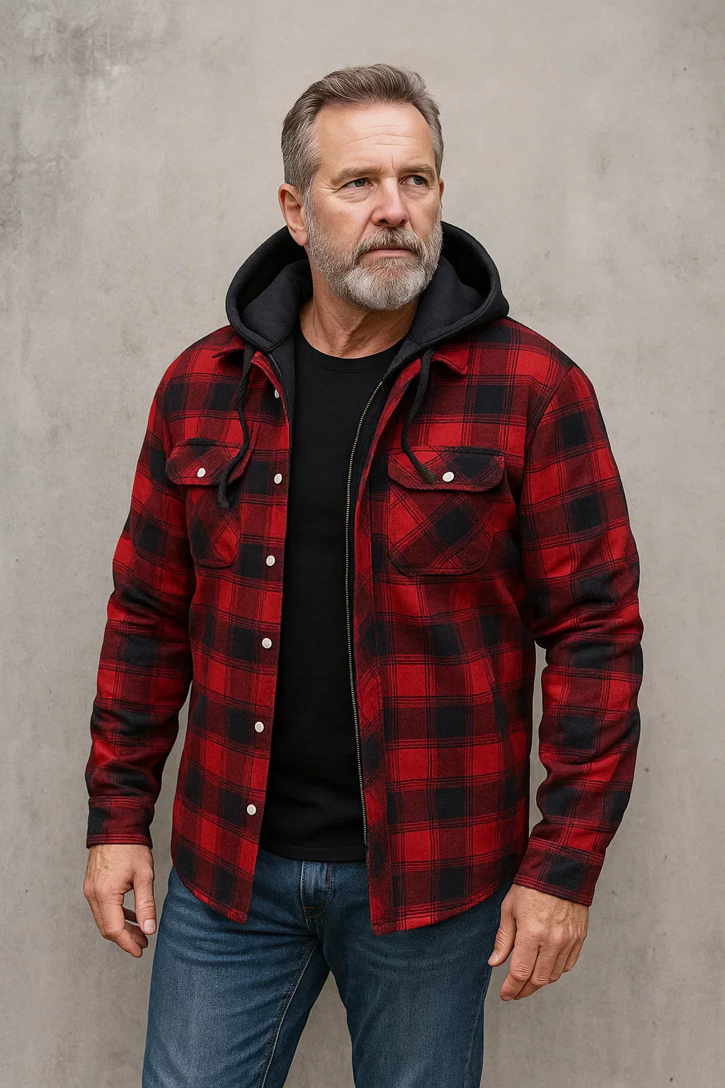 MANSSINO™ | Wool-Blend Check Zip Jacket