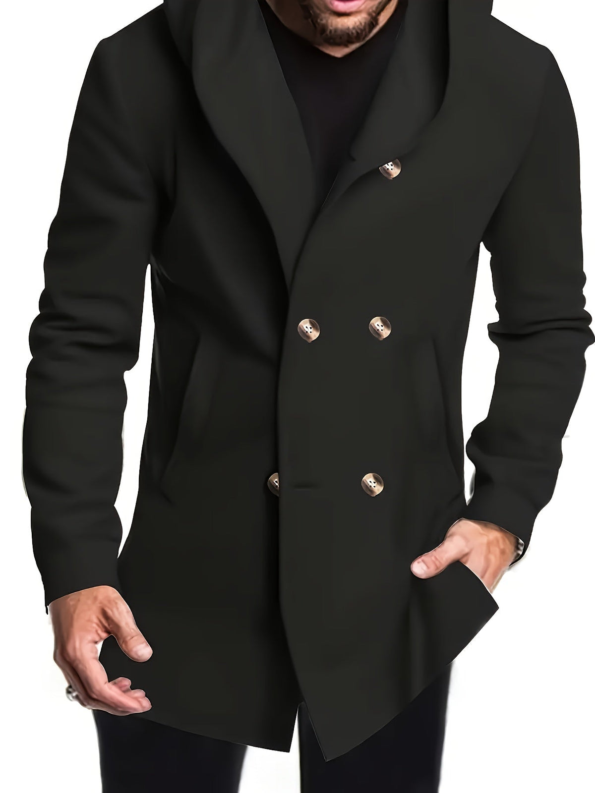 MANSSINO™ | Men's Hooded Mid-Length Coat