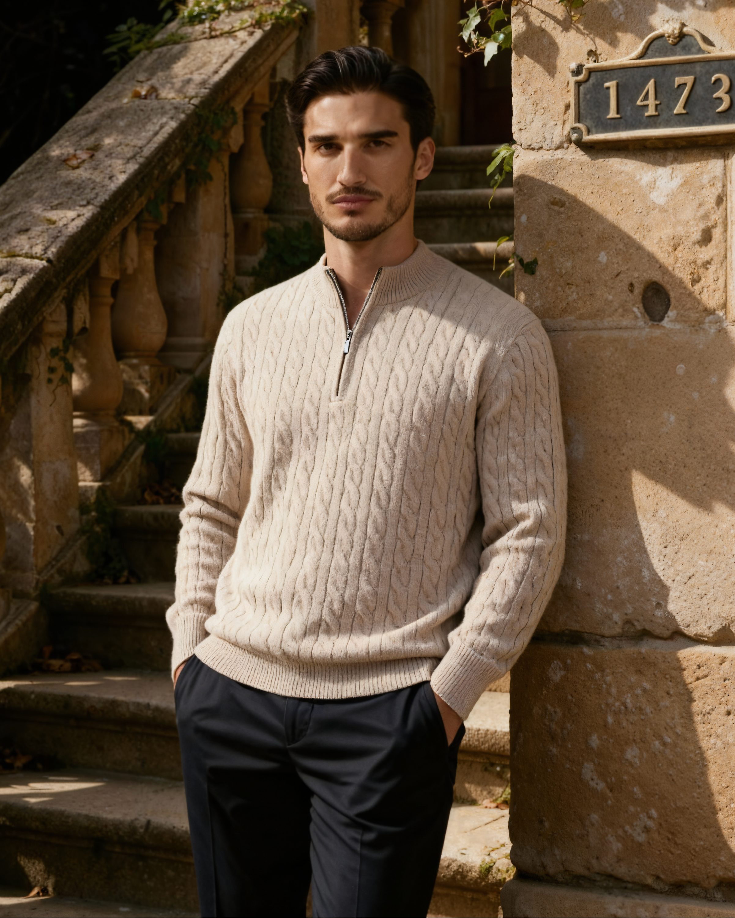 MANSSINO™ | HALF-ZIP CARDIGAN