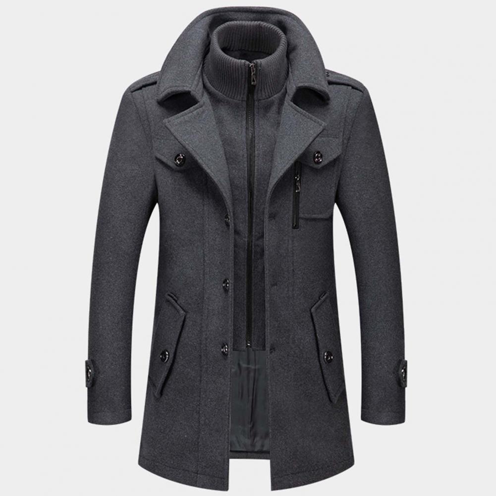 MANSSINO™ | Zip-Neck Buttoned Winter Coat