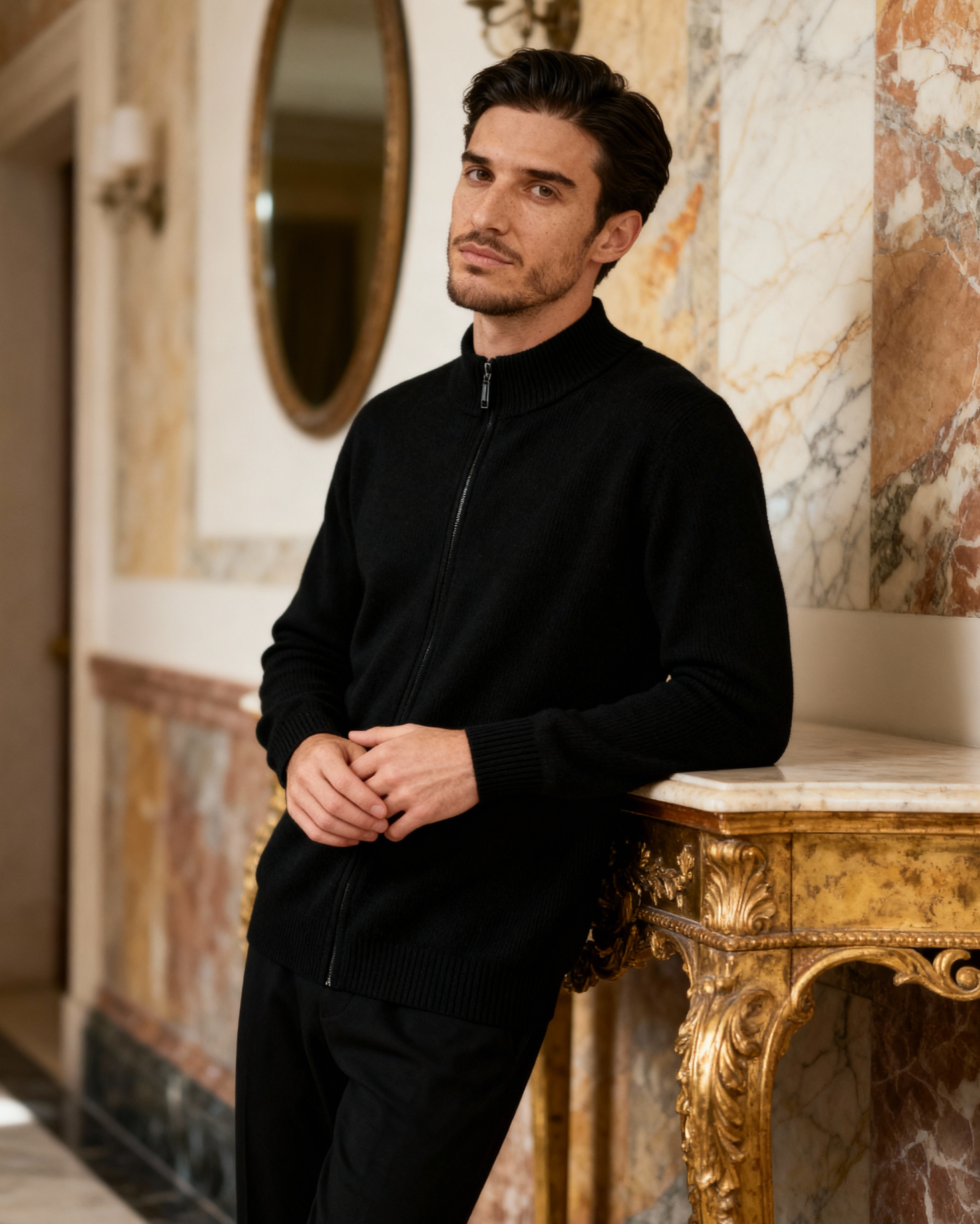 MANSSINO™ | CASHMERE ZIP-UP