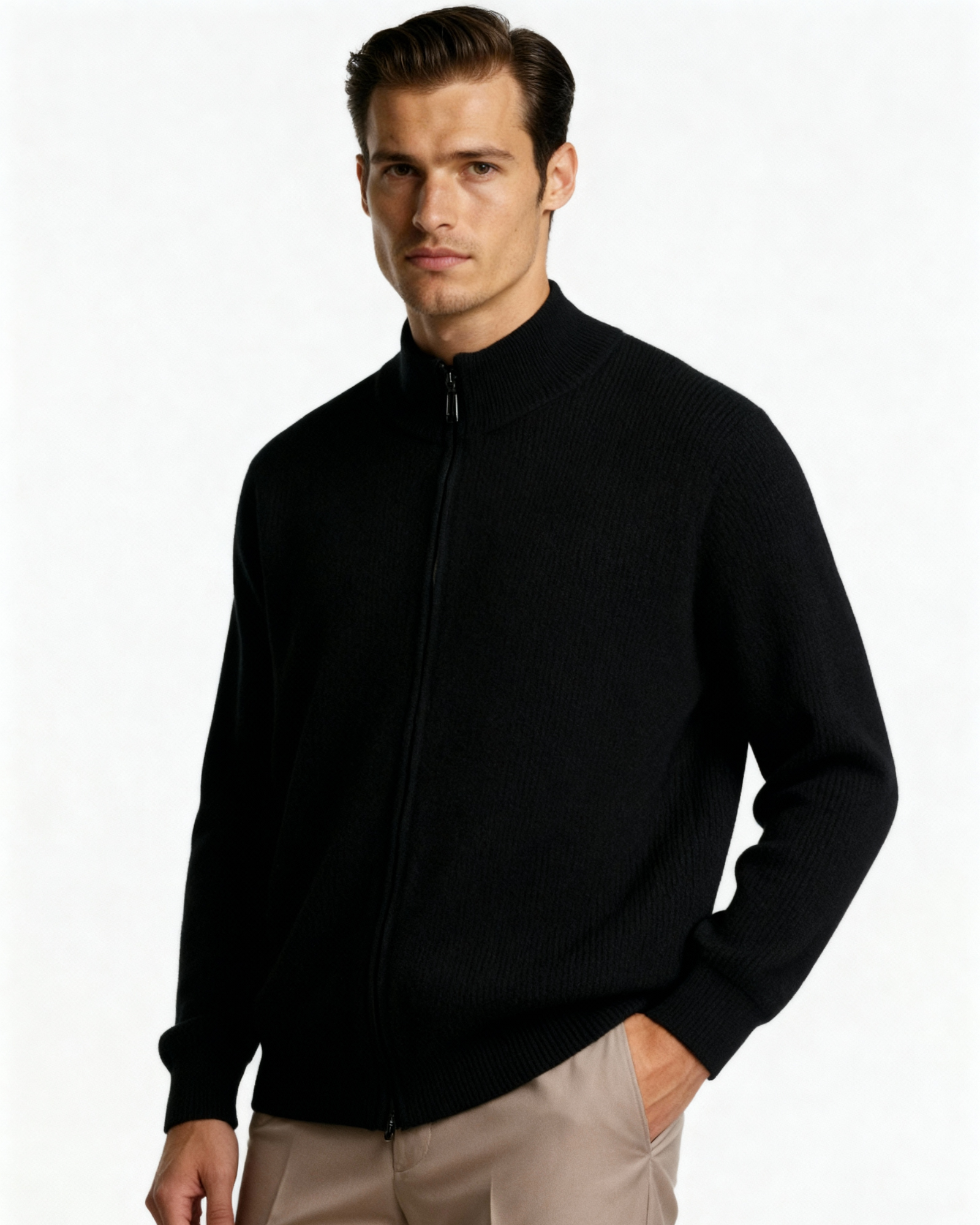 MANSSINO™ | CASHMERE ZIP-UP