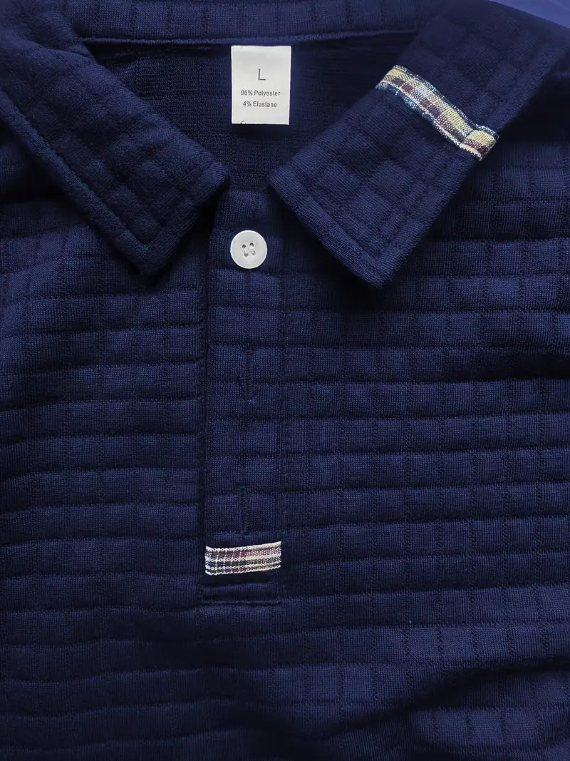 MANSSINO™ | Textured Long-Sleeve Polo