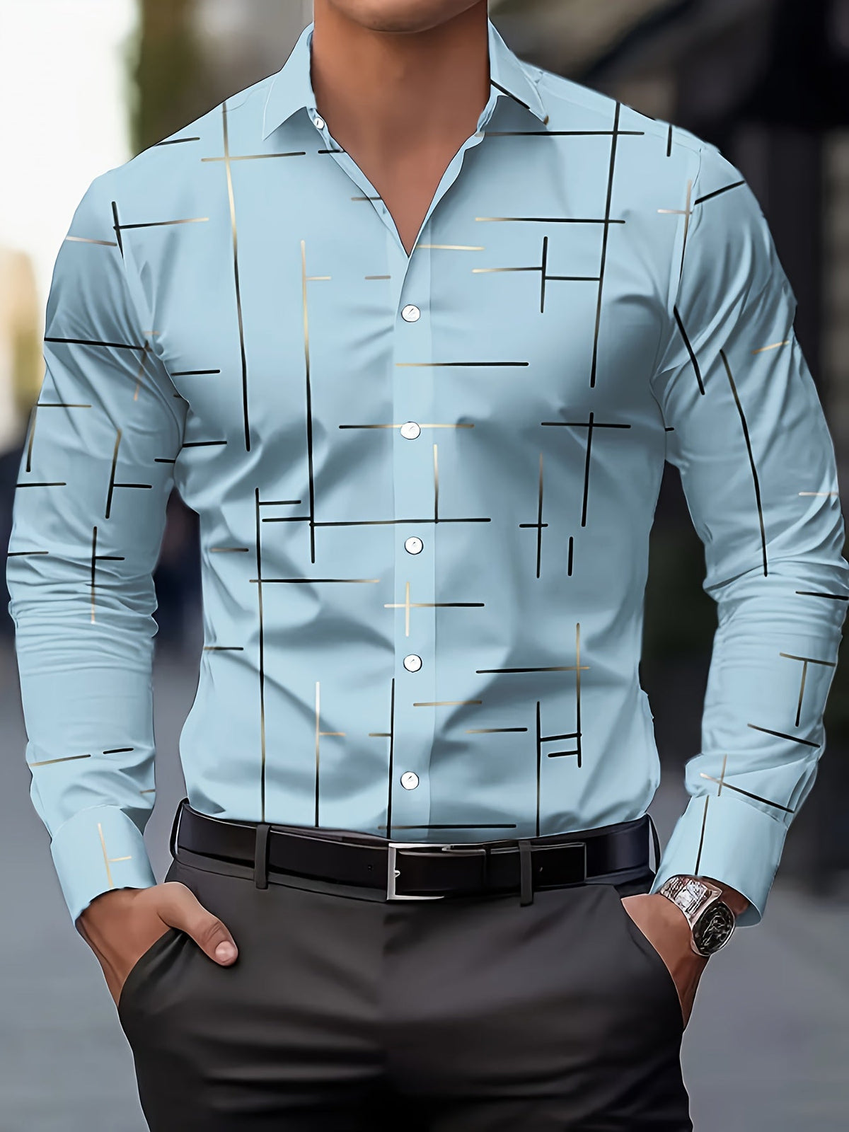 MANSSINO™ | Men's Geometric Print Shirt