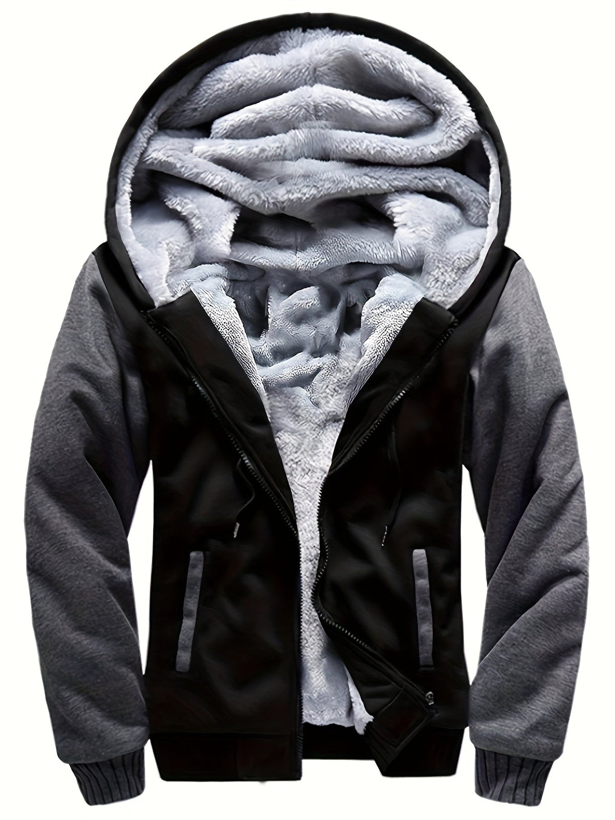 MANSSINO™ | Men's Patterned Hooded Zip-Up Sweatshirt