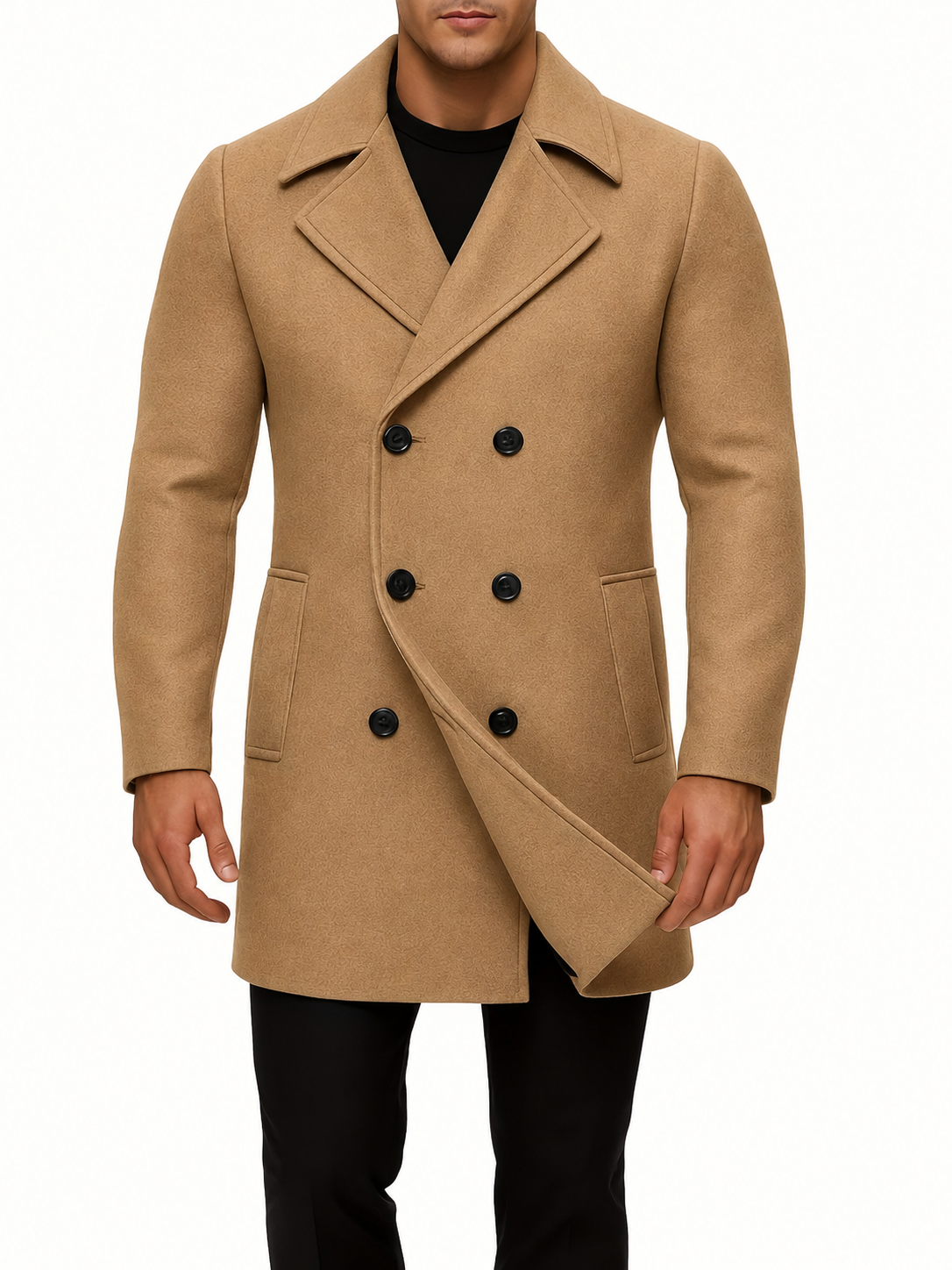 MANSSINO™ | MEN'S MID-LENGTH LAPEL COAT