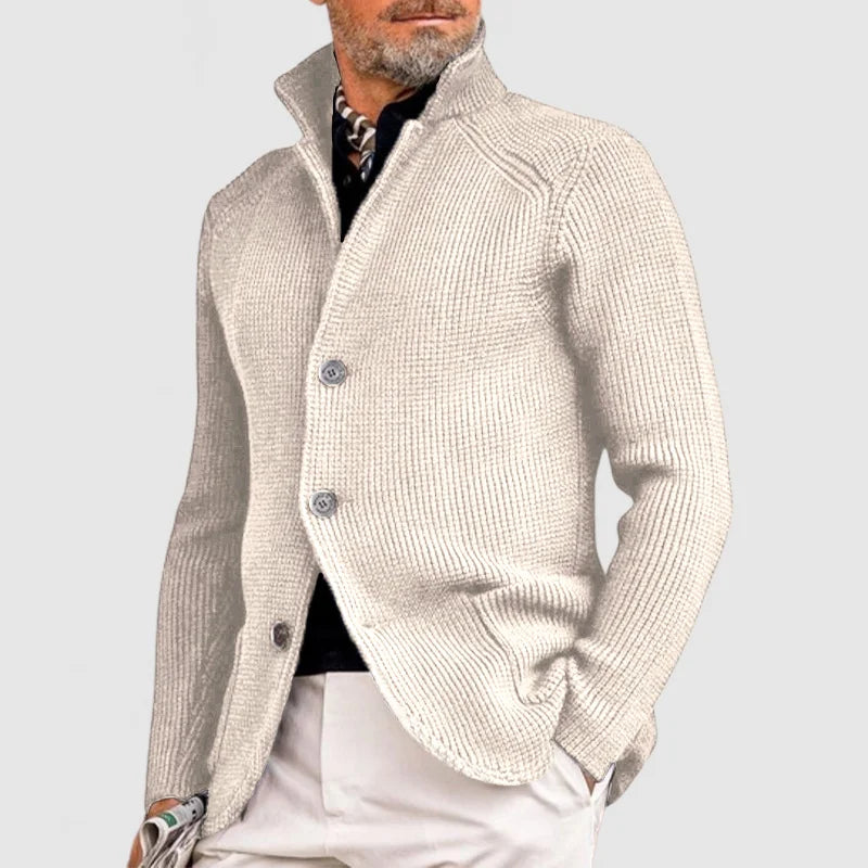 MANSSINO™ | Military-Knit Button Cardigan