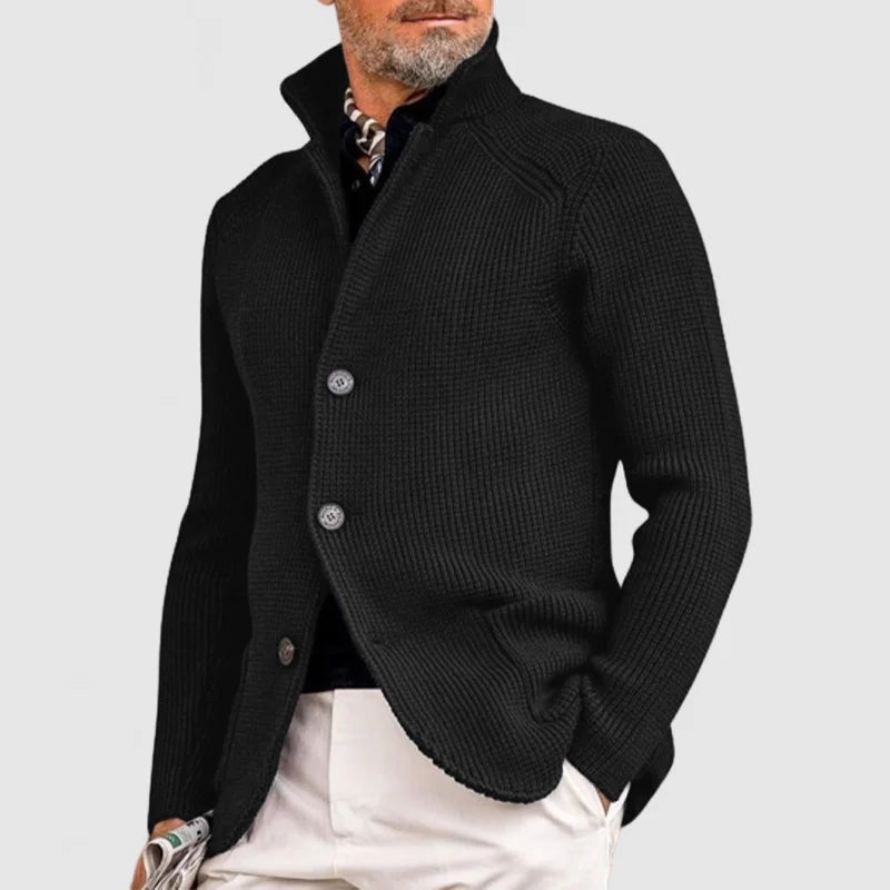MANSSINO™ | Military-Knit Button Cardigan