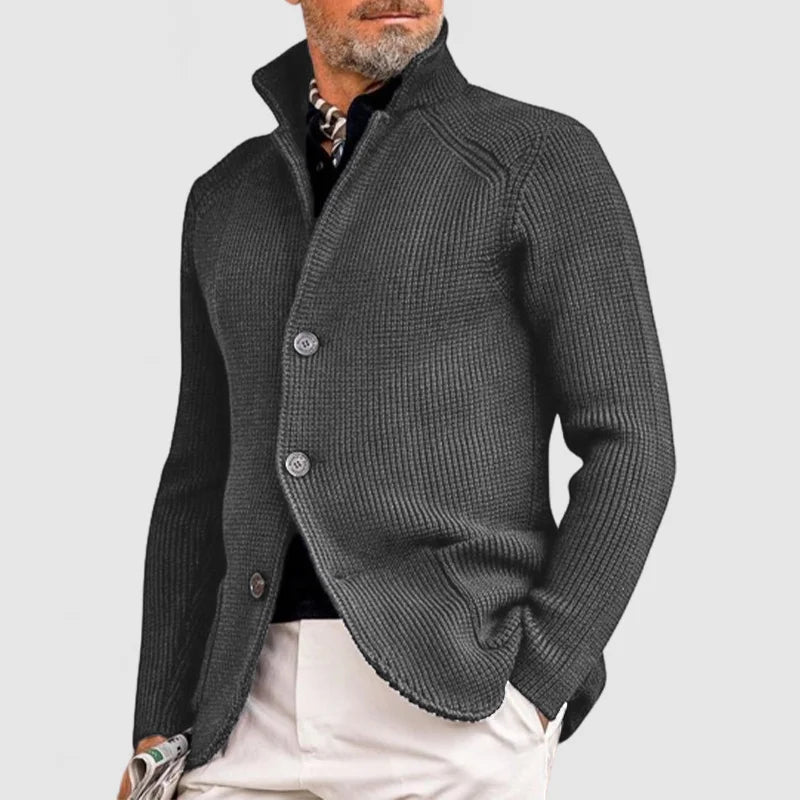MANSSINO™ | Military-Knit Button Cardigan