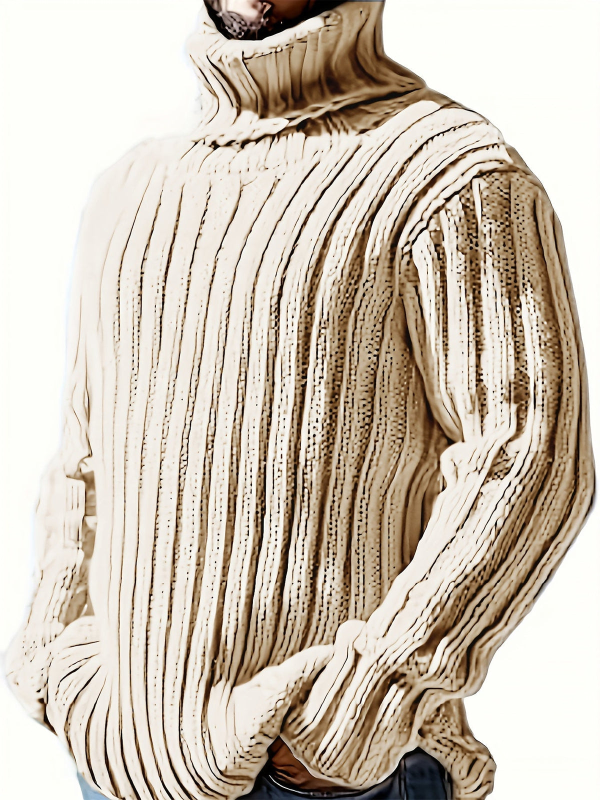 MANSSINO™ | Textured High-Neck Sweater for Men