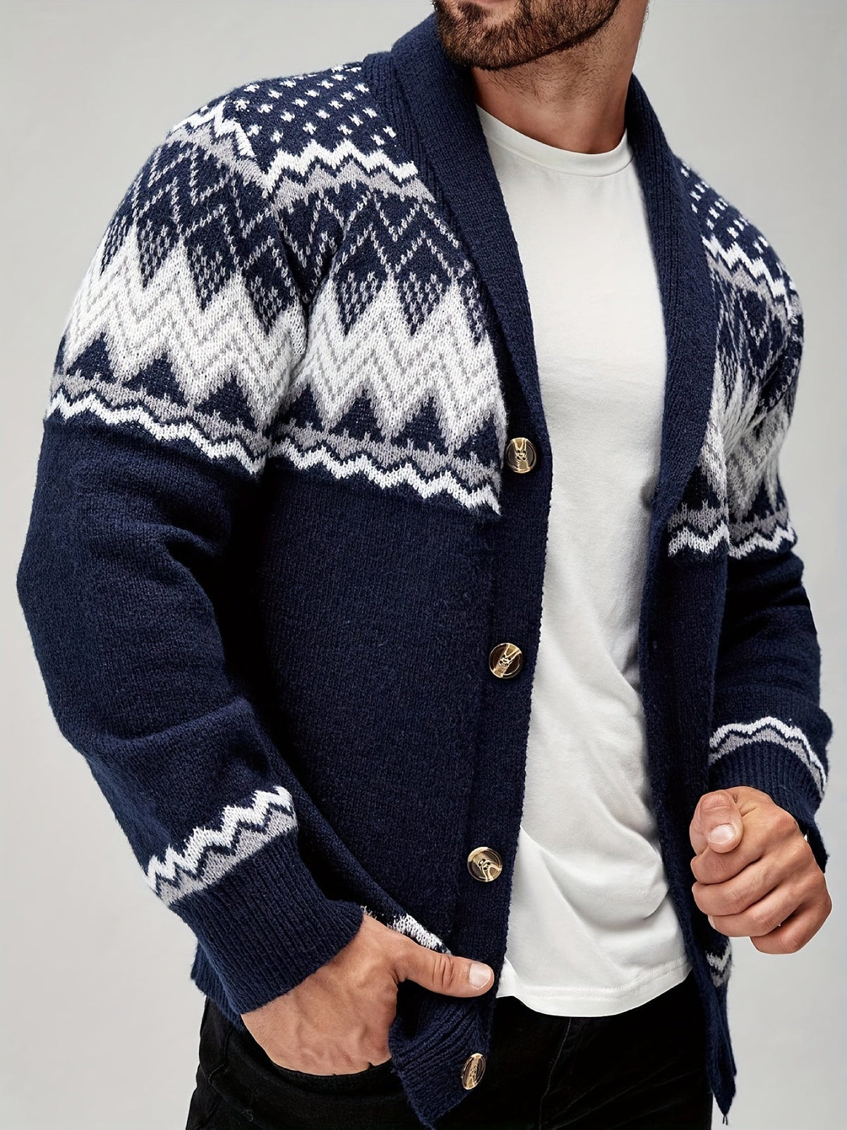 MANSSINO™ | Men's Geometric Knit Jacket