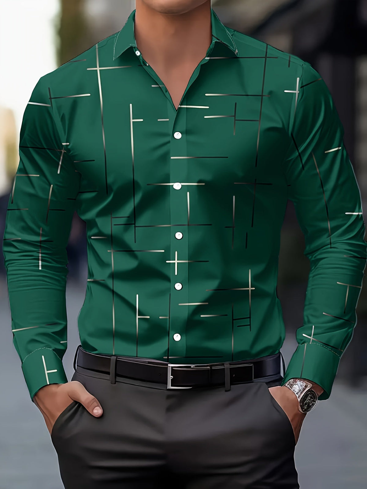 MANSSINO™ | Men's Geometric Print Shirt