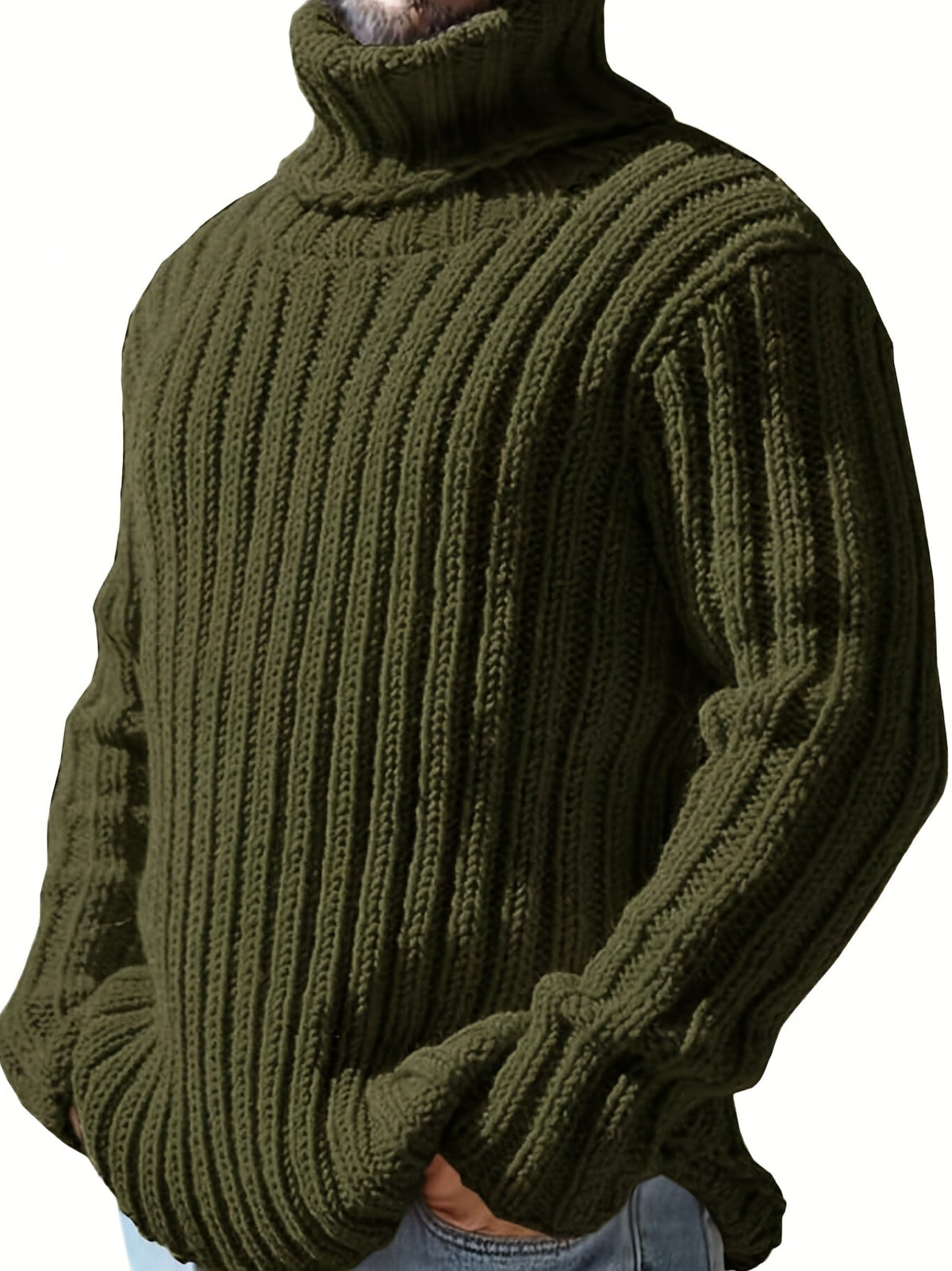 MANSSINO™ | Textured High-Neck Sweater for Men
