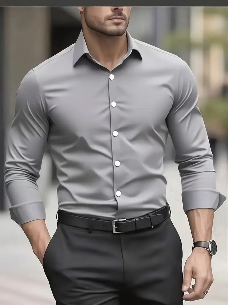MANSSINO™ | Men's Slim-Fit Breathable Shirt